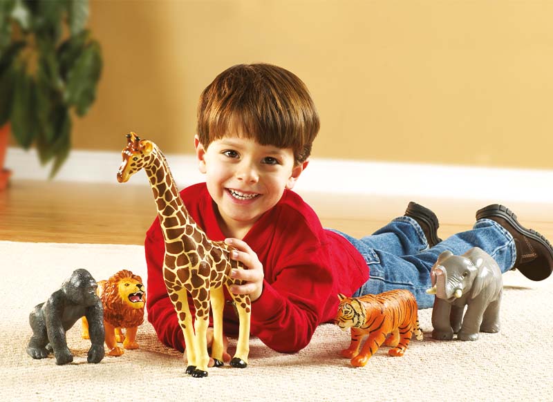 Speelgoed figuren - Learning Resources Jumbo Jungle Animals - jungle dieren - set van 5 assorti