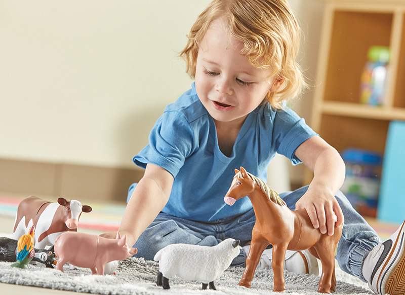 Speelgoed figuren - Learning Resources Jumbo Farm Animals - boerderijdieren - set van 7 assorti