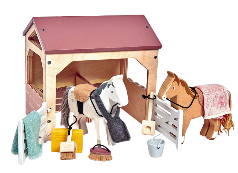 Poppenhuis - Tender Leaf - Paardenstalling Met Toebehoren - per set