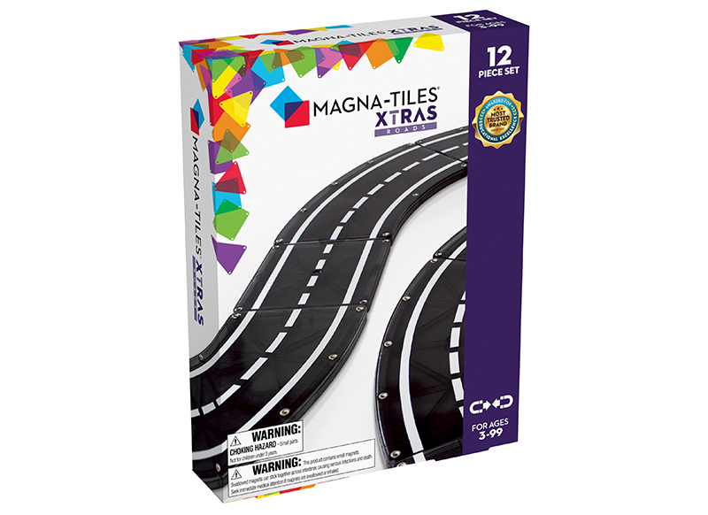 Constructie - magnetisch - Magna-Tiles - Xtra wegenset - set van 12