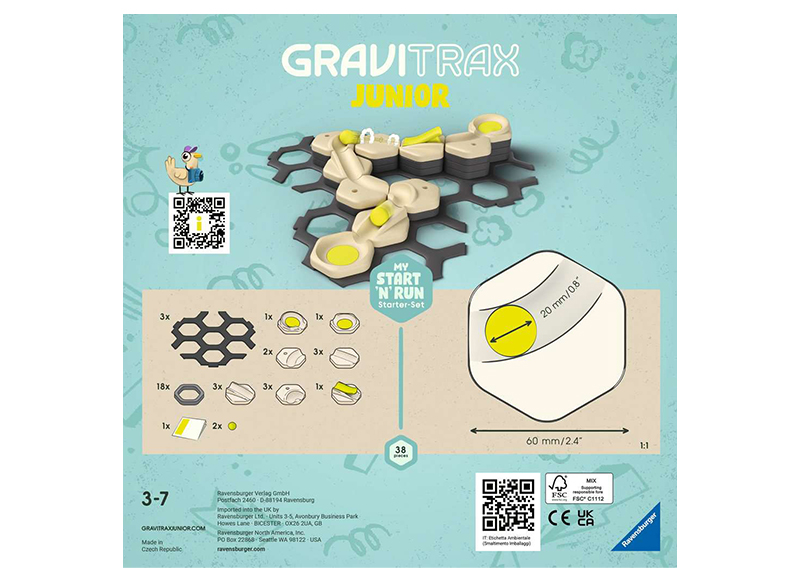 Constructie - knikkerbaan - GraviTax Junior - My start and run - set van 32