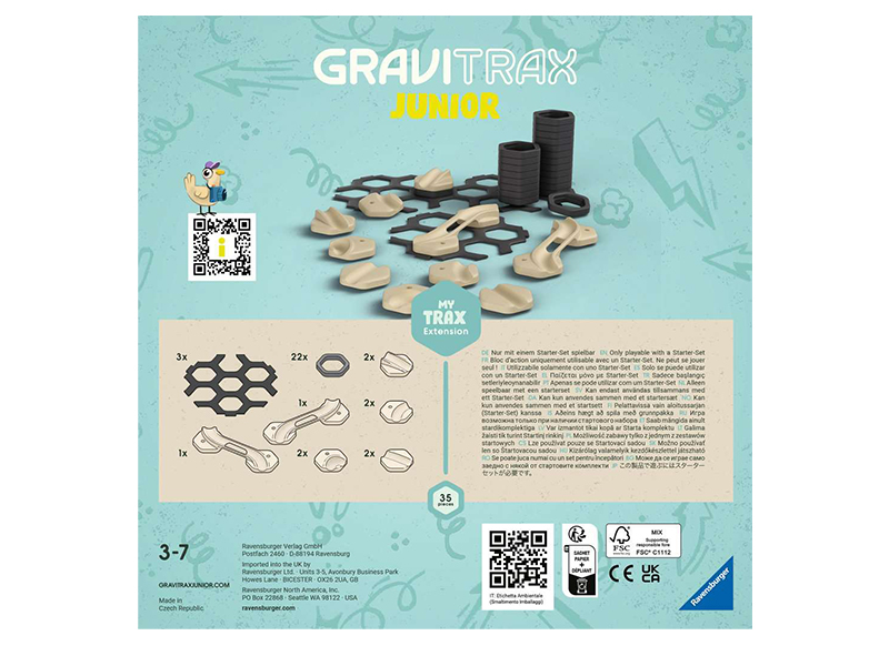 Constructie - knikkerbaan - GraviTax Junior - My trax - Set van 30