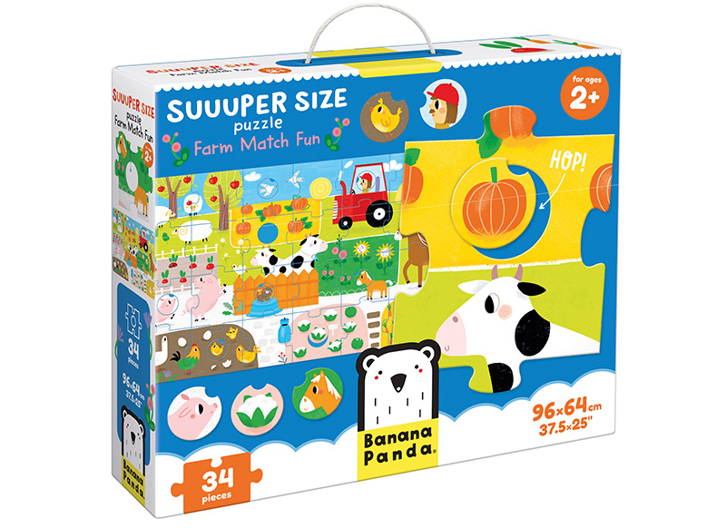 Puzzels - karton - Banana Panda - suuuper size puzzel - boerderij - per puzzel