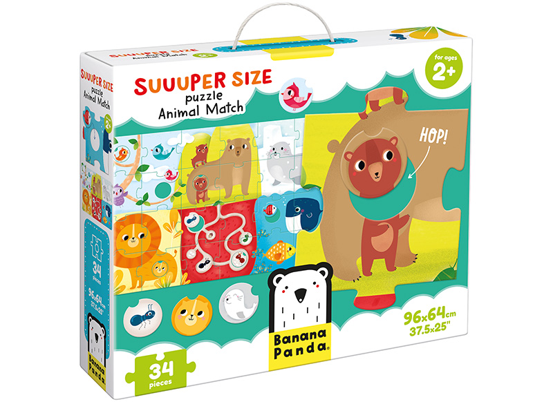 Puzzels - karton - Banana Panda - suuuper size puzzel - dieren - per puzzel