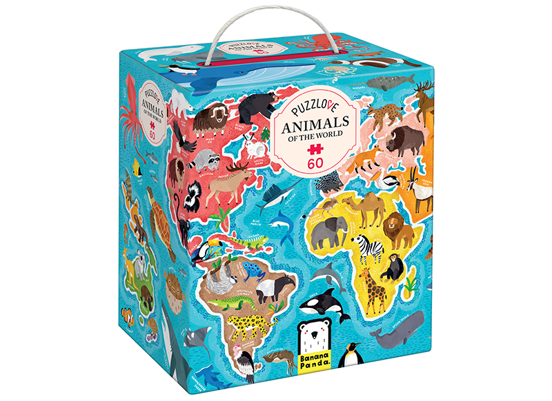 Puzzels - karton - Banana Panda - animals of the world - 60-delig - per puzzel