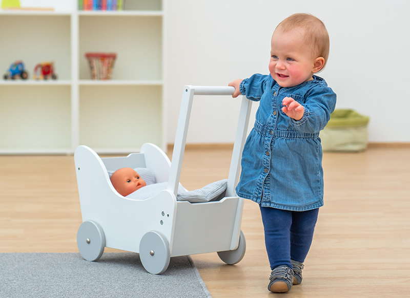 Poppenmeubels - hout - poppenwagen - per stuk