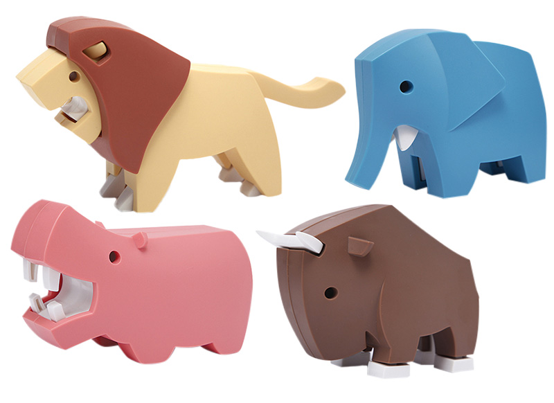 Dieren - Halftoys - safaridieren - set van 4