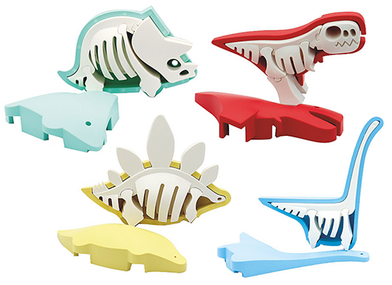 Dieren - Halftoys - dino's - set van 4