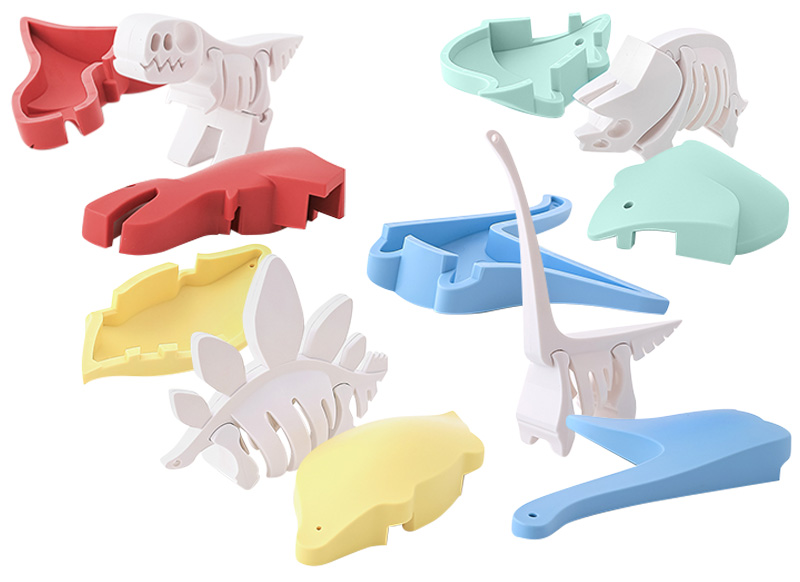 Dieren - Halftoys - dino's - set van 4