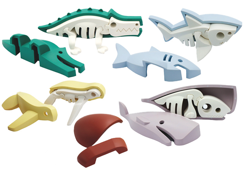 Dieren - Halftoys - oceaandieren - set van 4