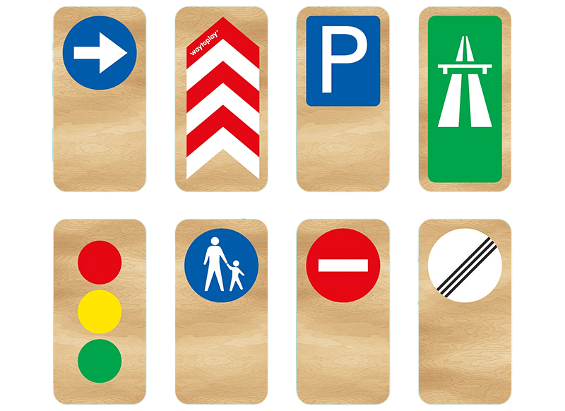 Autobaan - WaytoPlay - road blocks - set van 8