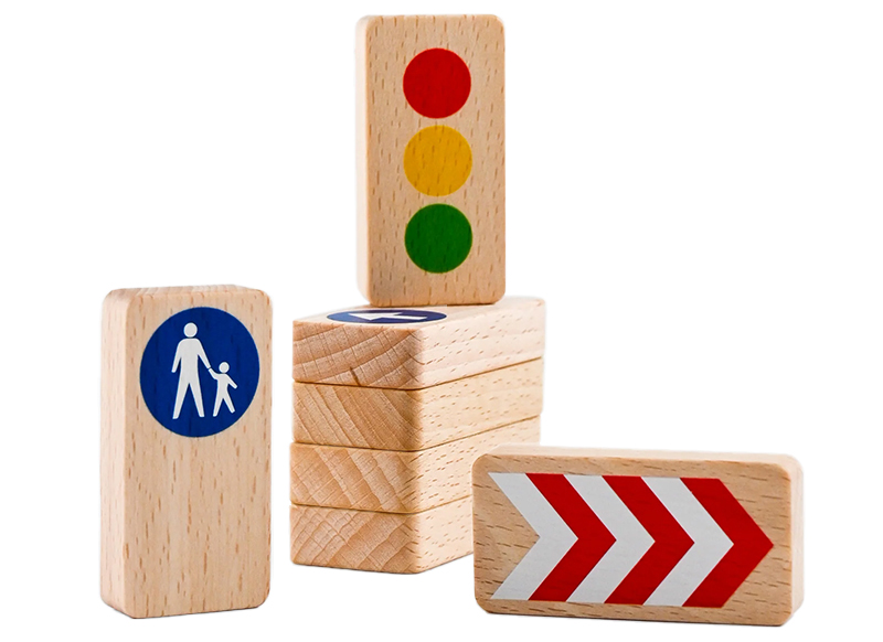 Autobaan - WaytoPlay - road blocks - set van 8