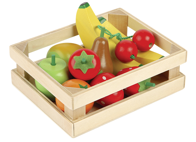 Winkelwaar - hout - fruitmand - set van 10